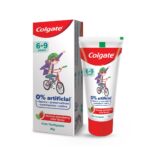 Colgate Toothpaste For Kids (6-9 Years),Natural Strawberry Mint Flavour Tooth Paste,With 0% Artificial Flavors,Preservatives,Sweeteners & Colors - 80 G Tube,Cavity Protection