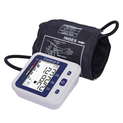 Control D Prime USB Port BP Monitor Automatic Oscillometric Digital Blood Pressure Checking Machine Upper Arm Portable Digital Blood Pressure Monitor BP Machine (White, Blue)