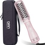 DAN Technology Negative ion Hair Brush, 3 in 1 Ionic Small Brush Hair Dryer with Brush Cases, One Step Paddle Brush Dryer & Styler, Anti-Scald & ALCI Safety Plug