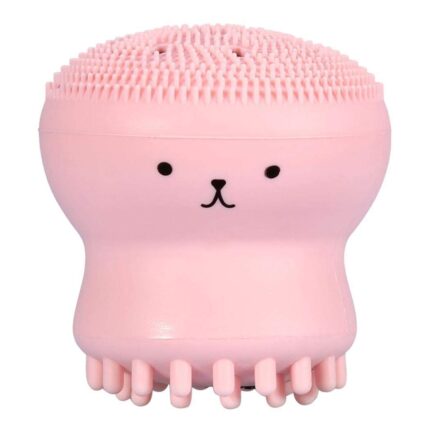 DANSR Facial Cleansing Brush, Cute Animal Octopus Silicone Manual Cleaning Brush, for Deep Cleansing, Gentle Exfoliating, Skin Massaging, for All Skin Type,1pcs