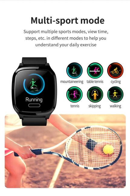 DR VAKU L8star Fitness Tracker HR, Activity Tracker with 1.3inch IPS Color Screen Long Battery Life Smart Watch with Sleep Monitor Step Counter Calorie Counter - Black