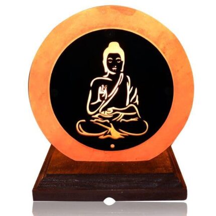 DREAMCRAFT 3D Buddha Himalayan Rock Salt Lamp for Vastu,Feng Shui,Healing,Peace & Harmony,Gifting (Natural/Orange)