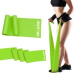 De Jure Fitness 5-Inch Natural Rubber Resistance Band for Exercise, Yoga, Pilates, Physical Therapy, Home Workout – Thera Loop Tech Band for Stretching, Strength Training & Rehab – 1.5m - Green