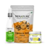 De-tan Combo/ Tan Removal Combo by mi nature | Skincare Kit (Pack of 3) | Includes Orange Peel Powder(227g)+ Cucumber Mist(110ml)+ Aloe Vera Gel Vitamin E(200g) | All Pure & Natural | Made in India