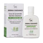 Derma Radiance Cica& Ceramide Gentle Cleanser | DRY & SENSITIVE SKIN | Hydrates | Soothes | Replenish | With Aloevera Extract & D-Pantolactone|125ml