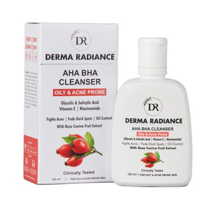 Derma Radiance АНА ВНА CLEANSER |OILY & ACNE PRONE | Glycolic & Salicylic Acid | Vitamin E | Niacinamide | 125ml