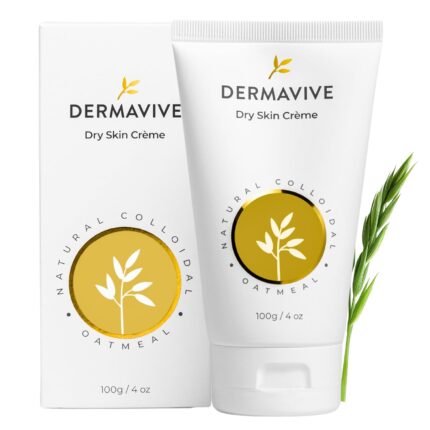 Dermavive Dry Skin Creme - Ultra Nourishing, Fast Absorbing and Full Body Cream for Extremely Dry Itchy Skin, 100g