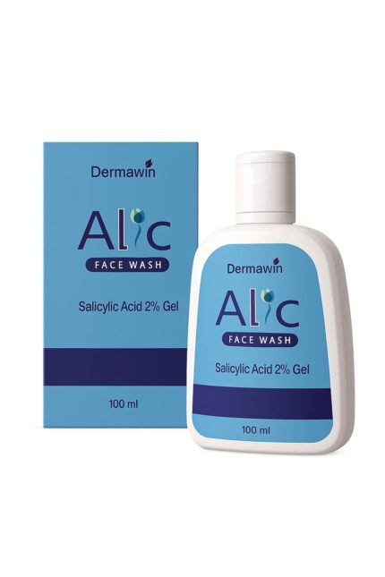 Dermawin - Alic Face Wash Gel for Acne-Prone Skin with 2% Salicylic Acid Cleanser for Acne Control, Oil Reduction, and Clear Skin – Gentle & Effective for Oily and Acne-Prone Skin Types, 100 ml