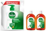Dettol Antiseptic Disinfectant liquid for First aid, Surface Cleaning and Personal Hygiene & Liquid Handwash Refill - Original Germ Protection Hand Wash- 1500ml | Antibacterial Formula