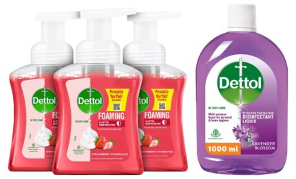 Dettol Foaming Handwash Pump - Strawberry | Rich Foam | Moisturizing Hand Wash | Soft on Hands & Liquid Disinfectant for Floor Cleaner, Surface Disinfection, Personal Hygiene (Lavender Blossom, 1L)