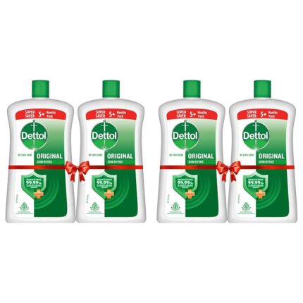 Dettol Liquid Handwash Bottle - Original Hand Wash- 900ml (Pack of 4) | Germ Defence Formula | 10x Better Germ Protection
