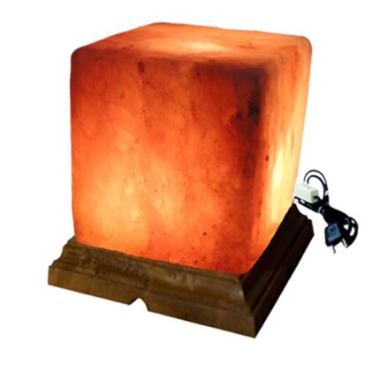 Dharohar The Heritage Natural Himalayan Rock Salt Lamp Natural Air Purifier Ionizer Himalayan Salt Lamp Rock Salt Lamp for Health Lamp for Home Décor (Square)