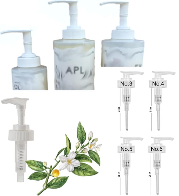 Dispenser Pumps for Holiday Hair Fix, Olaplex No. 3, No. 4, No. 5 & No. 6, Limited Edition Gift Set for 3 oz Bottles, Short Dispenser Pumps Only by Ultra Beauty Essentials