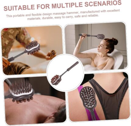 Divik Double Sided Relief Body Massager, Migraine Eye Puffiness Face, Forehead, Arm, Shoulder, Neck Pain Relief Bath Brush, for Shower Massaging Spa & Gym