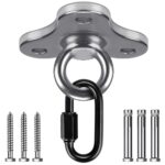 Dolibest Ceiling Anchor Mount Ceiling Mount Bracket TRX Anchors with Carabiner for Yoga Swing Suspension Mount Resistance Band Wall Anchor for Yoga Swing, Body Weight Strength Training Systems,1100LB