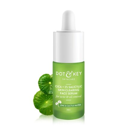 Dot & Key 2% Salicylic Acid + Cica (Centella) Anti Acne Serum with Zinc | Salicylic Acid for Acne and Dark Spots | Serum for Oily Acne Prone Skin & Sensitive Skin | Oil-Free & Non Comedogenic | 20 ml