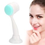 Double‑Sided Face Brush, Face Cleaning Brush Massage Skin‑Care Tool for Makeup Removal and Face Washing (15 x 4.5cm/6 x 1.8in)