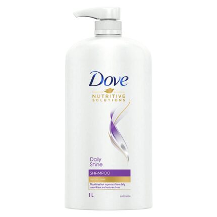 Dove Daily Shine Shampoo 1 L|| For Damaged or Frizzy Hair|| Makes Hair Soft|| Shiny And Smooth - Mild Daily Shampoo for Men & Women