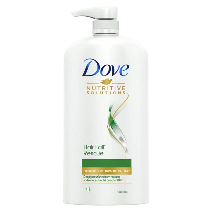 Dove Hair Fall Rescue Shampoo 1 L|| For Damaged Hair|| Hair Fall Control for Thicker Hair - Mild Daily Anti Hair Fall Shampoo for Men & Women