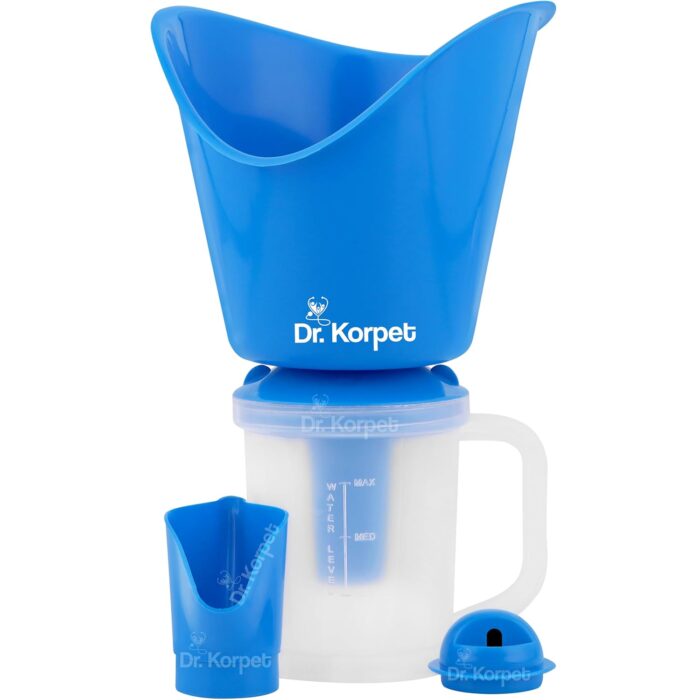 Dr. Korpet steamer for cold and cough, vaporizer steamer, face steam and steam inhaler vaporizer (Blue)