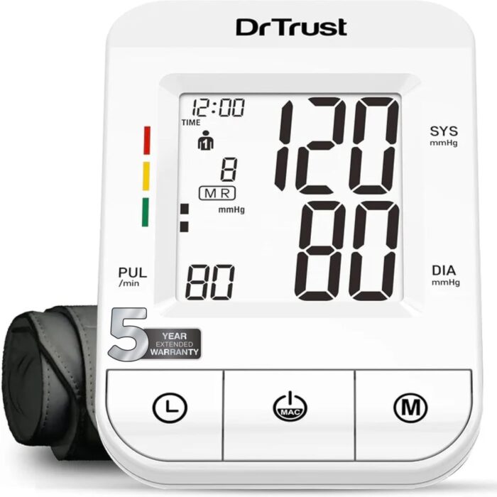 Dr Trust (USA) Fully Automatic Icheck Digital Blood Pressure BP Monitor Machine with Mdi Technology (White)