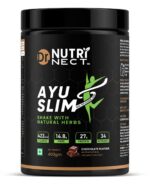 Dr.Nutrinect AYUSLIM Shake for Weight Management | Meal replacement shake | Slim Shake Protein Powder | Slim powder Blend Whey and Soy High Protein Shake with Vitamin & Minerals - 400 gm (Pack of 1)