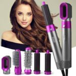 Drumstone [12 Years Warranty] New Curling Iron 5 In 1 Hair Dryer Hot Air Brush Styler, Detachable Hair Styler Electric Hair Dryer Brush Rotating For All Hairstyle Multicolour For Girls Multi 4
