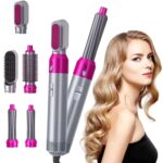 Drumstone [17 Years ] Hot Air Brush, 5 In 1 Hair Dryer Hot Air Brush Styler, Detachable Hair Styler Electric Hair Dryer Brush Styling All Hairstyle Multicolour Best Colore, 1000Watts