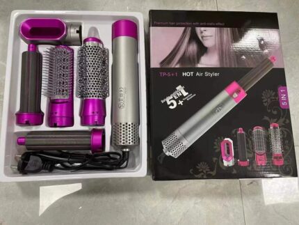 Drumstone Pro [ 12 YEARS WARRANTY ] Hot Air Brush, 5 in 1 Hair Dryer hot air Brush Styler, Detachable Hair Styler Electric Hair Dryer Brush Rotating for All Hairstyle_M21