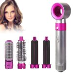 Drumstone 𝟏𝟓 𝐘𝐄𝐀𝐑𝐒 𝐖𝐀𝐑𝐑𝐀𝐍𝐓𝐘 Hot Air Brush for 5-in-1 Hot Air Styler Hair Dryer Comb Multifunctional Styling Tool Fast Heating Crimper Wand Manual Curler in All Hair Type Straightening