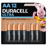 Duracell Ultra AA Battery, Pack of 12, High-Drain Devices, Digital Camera, Toy, Electric Toothbrush