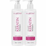 ELIBLISS Keratin Hair Strengthening Shampoo with Argan & Honey for Dry Frizzy Hair Pack of 2