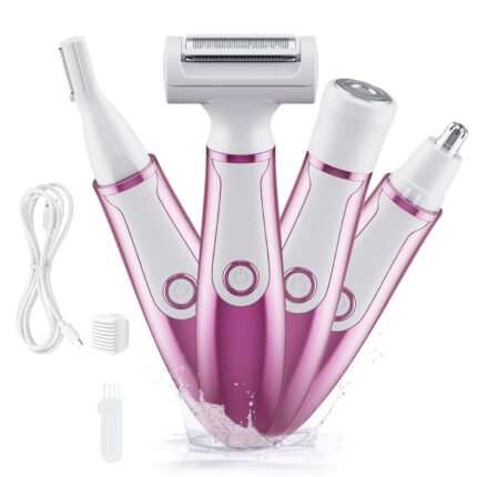 Electric Razor, 4 in 1 Electric Personal Shavers, USB Rechargeable Hair Trimmer, Detachable Head, Hair Trimmer, Nose Trimmer, Facial Shavers, Eyebrows and Legs