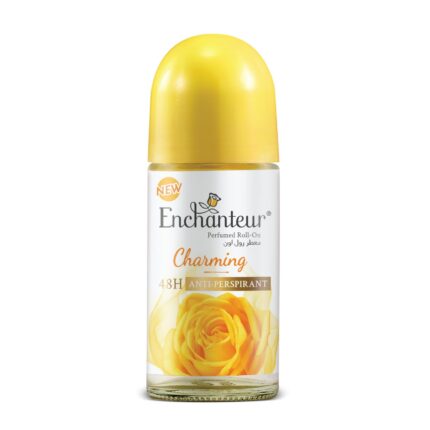 Enchanteur Charming Roll-On Deodorant for Women, 50ml with Roses, Muguets & Cedarwood Extracts