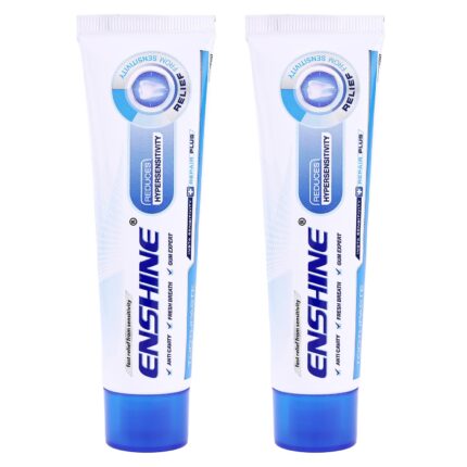 Enshine Insta Sensitivity Toothpaste | Natural Ingredients | Instant Relief | Long-Lasting Comfort | Prevents Cavities, Bad Breath, Plaque, Tartar Build-Up Pack of 2 100g Each