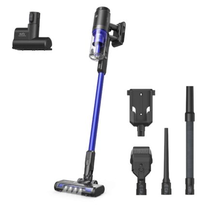 Eufy by Anker Homevac S11 Go Cordless Stick-Vacuum Cleaner Lightweight Cordless 120Aw Suction Power Detachable Battery Deep Clean Carpet to Hard Floor Black Disk Filter 1 Count 0.65 Literss