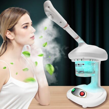 Excefore Nano Ionic Face Steamer - Deep Cleaning Facial Steamer with Extendable Arm and 360° Rotating Nozzle - Auto Shut Off & Detachable Water Tank for Home Salon Use