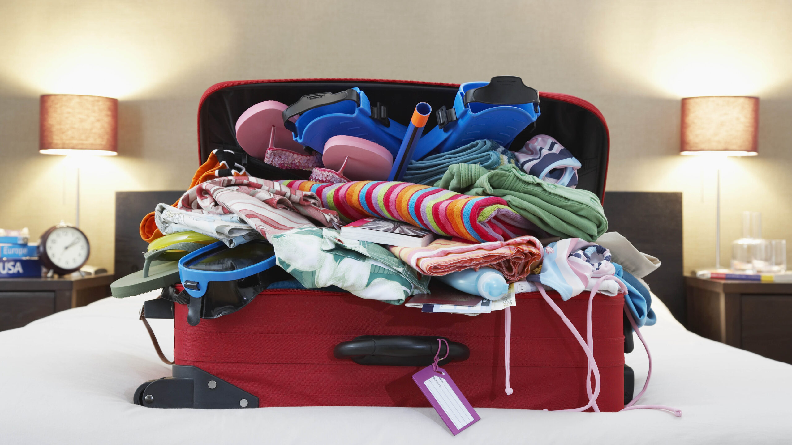 Overstuffed suitcase