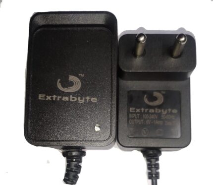 Extrabyte BP Adapter for Omron Health Care Upper Arm Blood Pressure Monitor 5, 7 Series Blood Pressure Monitor/ 6V AC/DC BP Machine Adapter -Multi Purpose-Two pin Black