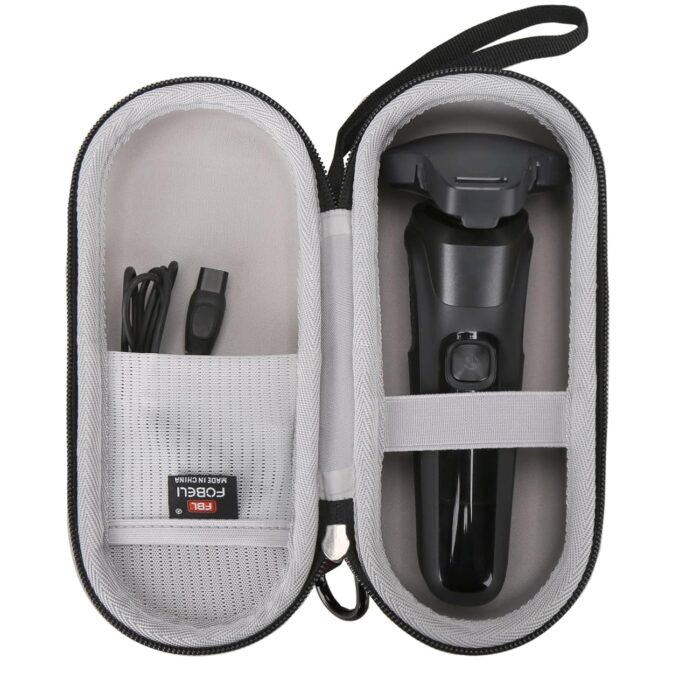 FBLFOBELI Hard Storage Case for Norelco Shaver 2100 2300 3500 6800 3100 5500 5100 5300 5700 6880 7000 7100 7200 9000, Also fits for Braun Series 3/Series 5/Series 7/Series 9 Rotary Shaver (Case Only)