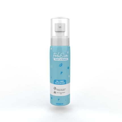 FEBELVN Oilfree Facewash For Oily, Acne Prone & Dry Skin I Removes Excess Oil And Controls Shine I Vitamin E For Deep Cleans & Balancing Oily Skin - 100ML