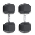 FIRE FITNESS Hexa Dumbbells 20kg Rubber Coating Free Weight Dumbbell Set Fixed Dumbbell Weight for men weight lifting equipment