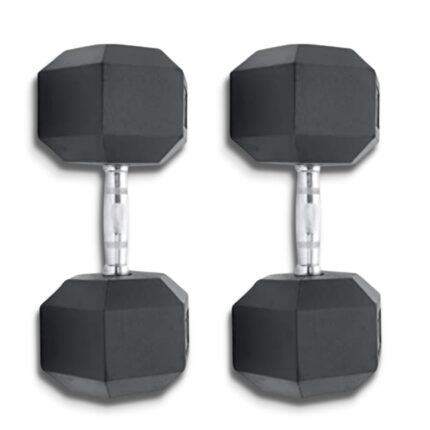 FIRE FITNESS Hexa Dumbbells 20kg Rubber Coating Free Weight Dumbbell Set Fixed Dumbbell Weight for men weight lifting equipment