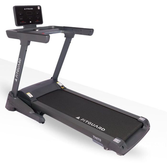 FITGUARD -TH170 (3 HP DC Peak) Motorised Treadmill for Home Use [ Max User Wt. 140kg | LCD Display | | 12 Level Auto Incline ] Heart Rate Sensor | Cardio Exercise