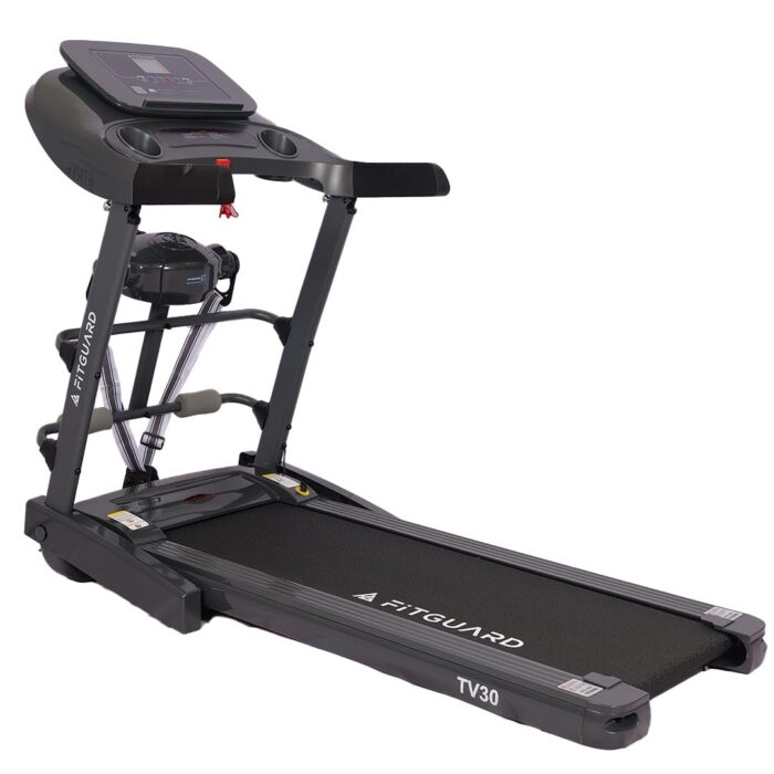 FITGUARD Treadmill by STAYFIT 4HP Peak Multi-Function Easy Lubrication 4" LCD Panel MP3 Treadmill (Max Weight:110 kg)