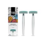 FURR Bikini Line Razor With Chromium and PTFE Coated Reusable Blade | With Protective Sleeve & Anti Slip Grip | Painless Hair Removal | Irritation & Rash Free Shaving | For Women | Pack Of 2