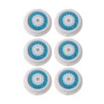 Facial Cleansing Brush Head Replacement, Facial Cleansing Brush Head, For Clogged and Enlarged Pores(6 Blue)