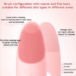 Facial Cleansing Brush, Waterproof and Rechargeable Face Scrub Brush for Men,Cleansing, Exfoliating and Massaging, Electric Face Scrubber with 42°C Constant Temperature Design-Pink