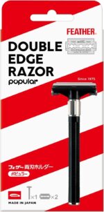 Feather Brand Men Feather Double Edge Razor Popular With 2 Feather Blades- Made In Japan