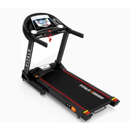 Fitalo T4 Pro (4HP Peak) Auto Incline Pre-Installed Motorized Treadmill for Home Use with 12 Pre-Set Workout,Max Speed 12km/hr,(Free Installation Assistance),Max User Weight 110 kg,3Year Warranty